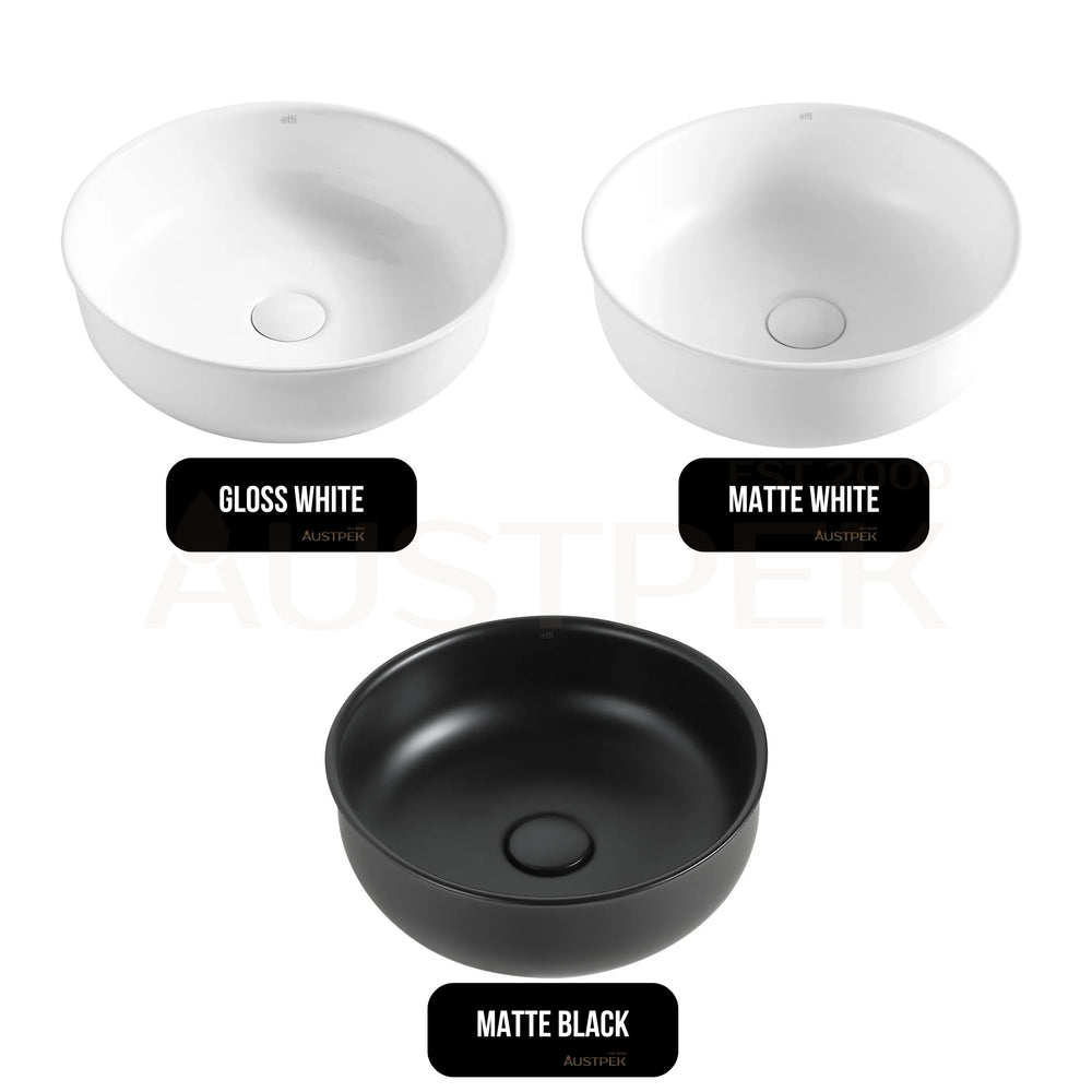 OTTI BRONTE ABOVE COUNTER BASIN MATTE WHITE 365MM