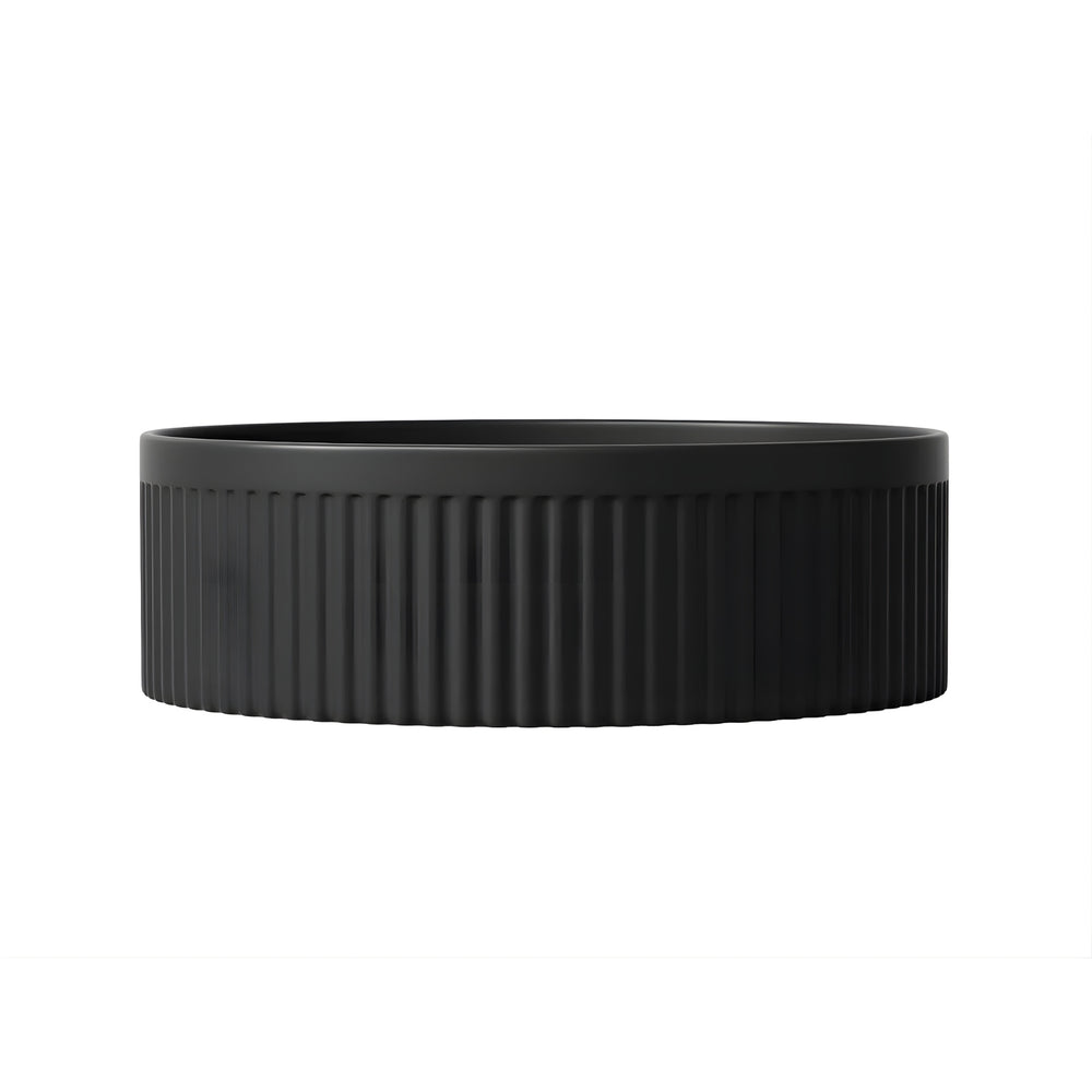 OTTI OXFORD ROUND MATTE BLACK BASIN 395MM