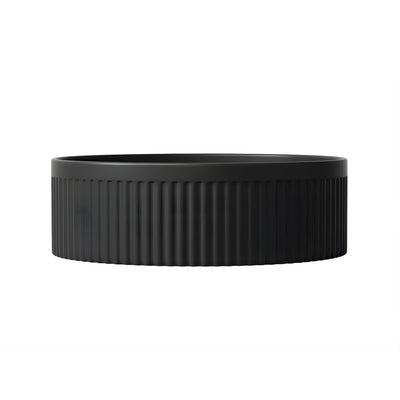 OTTI OXFORD ROUND MATTE BLACK BASIN 395MM