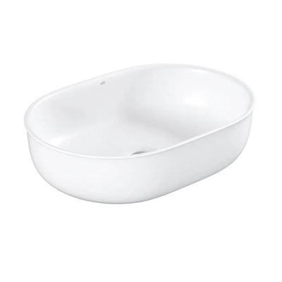 OTTI BRONTE OVAL ABOVE COUNTER BASIN MATTE WHITE 500MM