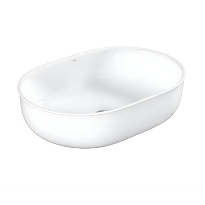 OTTI BRONTE OVAL ABOVE COUNTER BASIN GLOSS WHITE 500MM