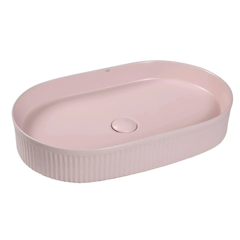 OTTI KENSINGTON FLUTED ABOVE COUNTER BASIN MATTE PINK 580MM