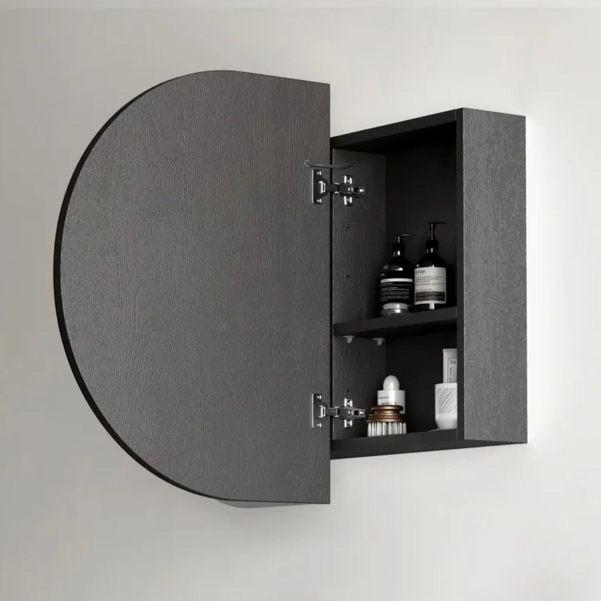 OTTI BONDI BLACK OAK LED SHAVING CABINET 900X600MM