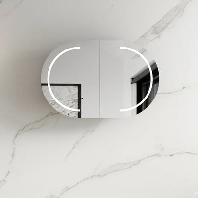 OTTI BONDI BLACK OAK LED SHAVING CABINET 900X600MM