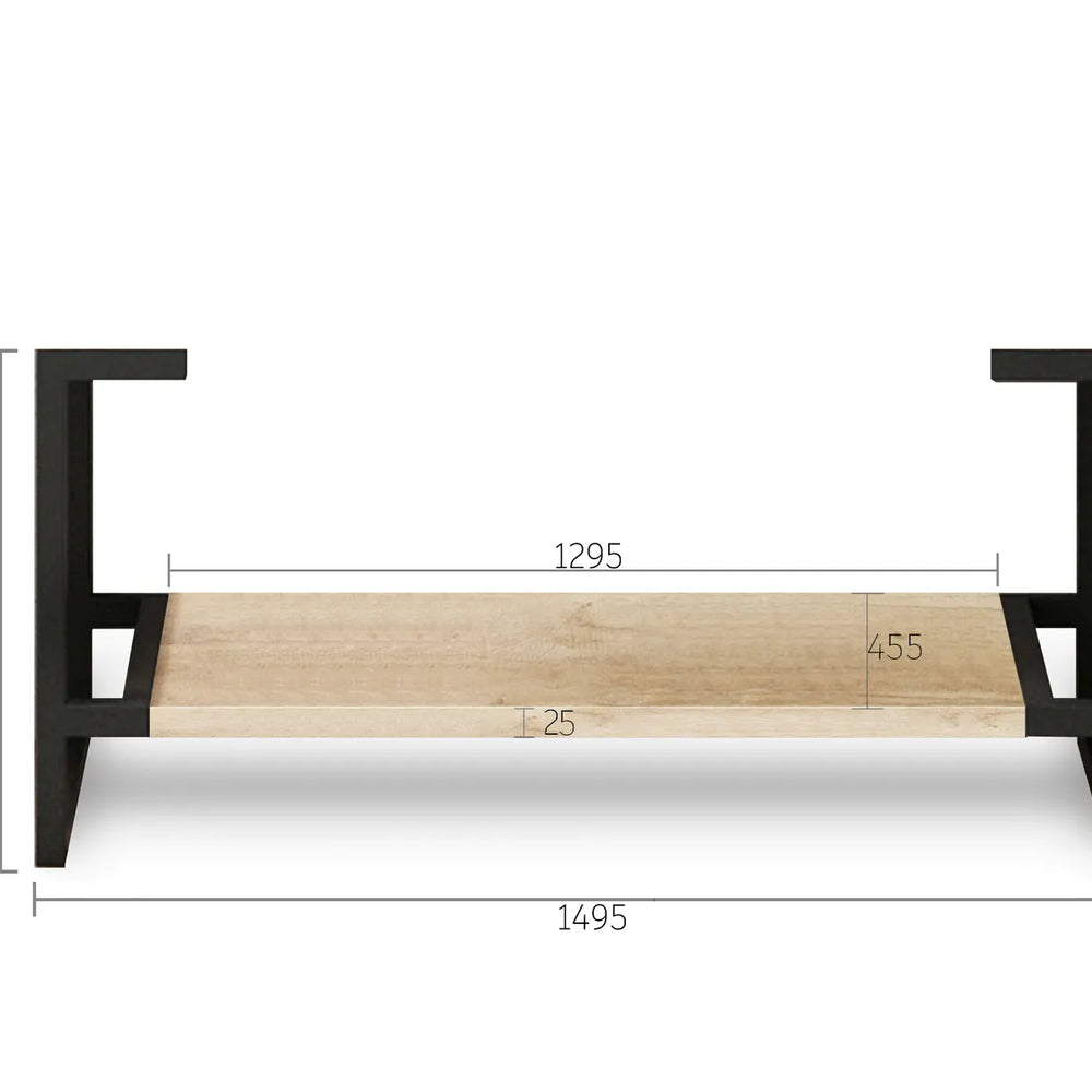 OTTI BYRON NATURAL OAK 1500MM DOUBLE BOWL FLOOR STANDING VANITY