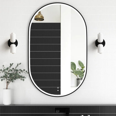 OTTI NOOSA FRAMED LED MIRROR MATTE BLACK 600X900MM