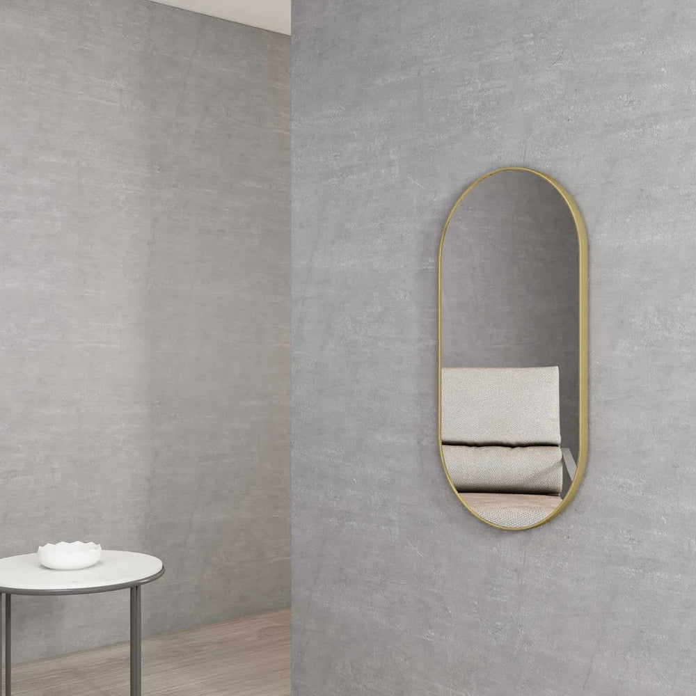 OTTI NOOSA GOLD OVAL MIRROR 450X900MM