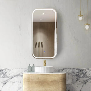 OTTI NEWPORT NATURAL OAK LED SHAVING CABINET WITH POWERPOINT 450X900MM