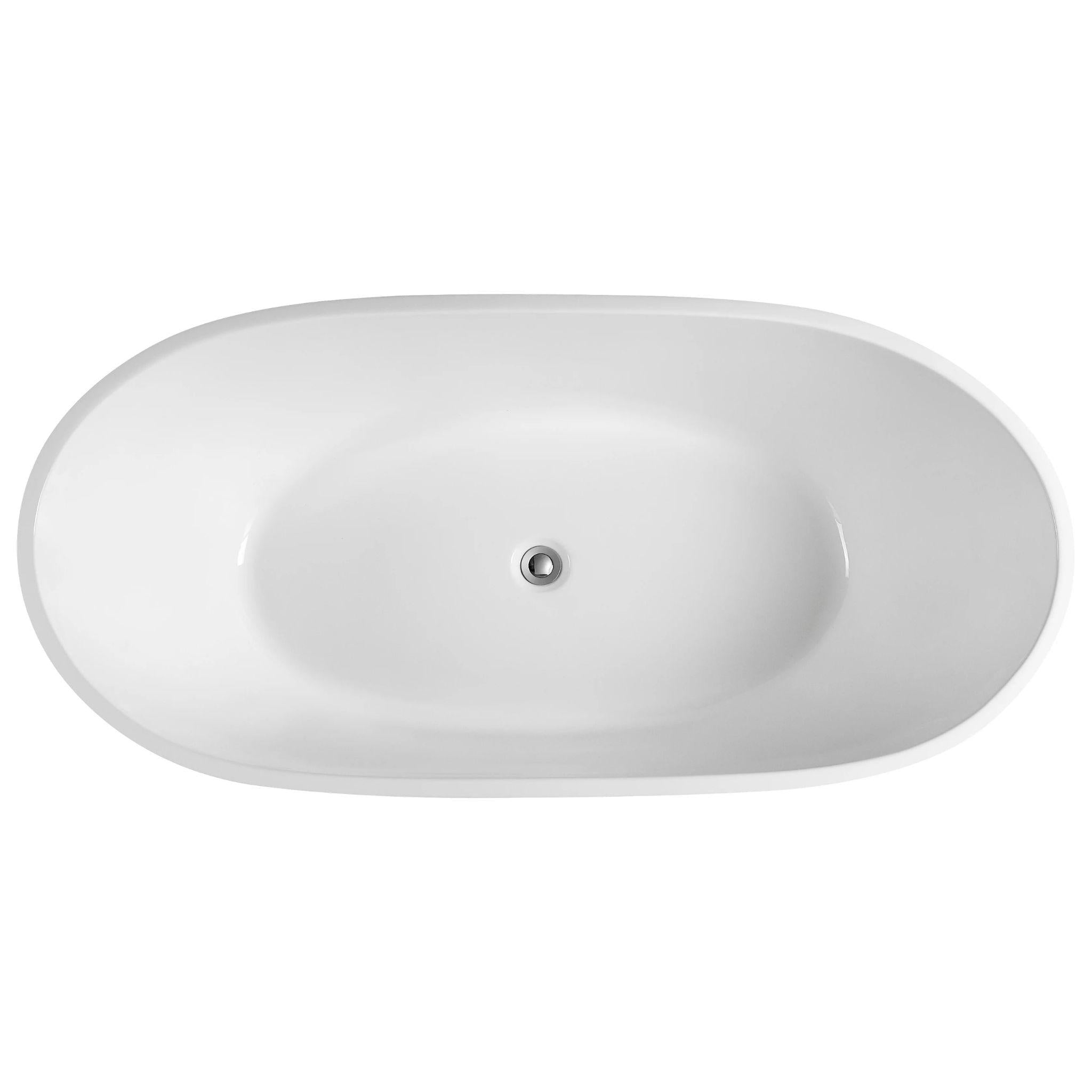 POSEIDON OLIVIA FREE STANDING BATHTUB MATTE WHITE (AVAILABLE IN 1400MM, 1530MM AND 1700MM)