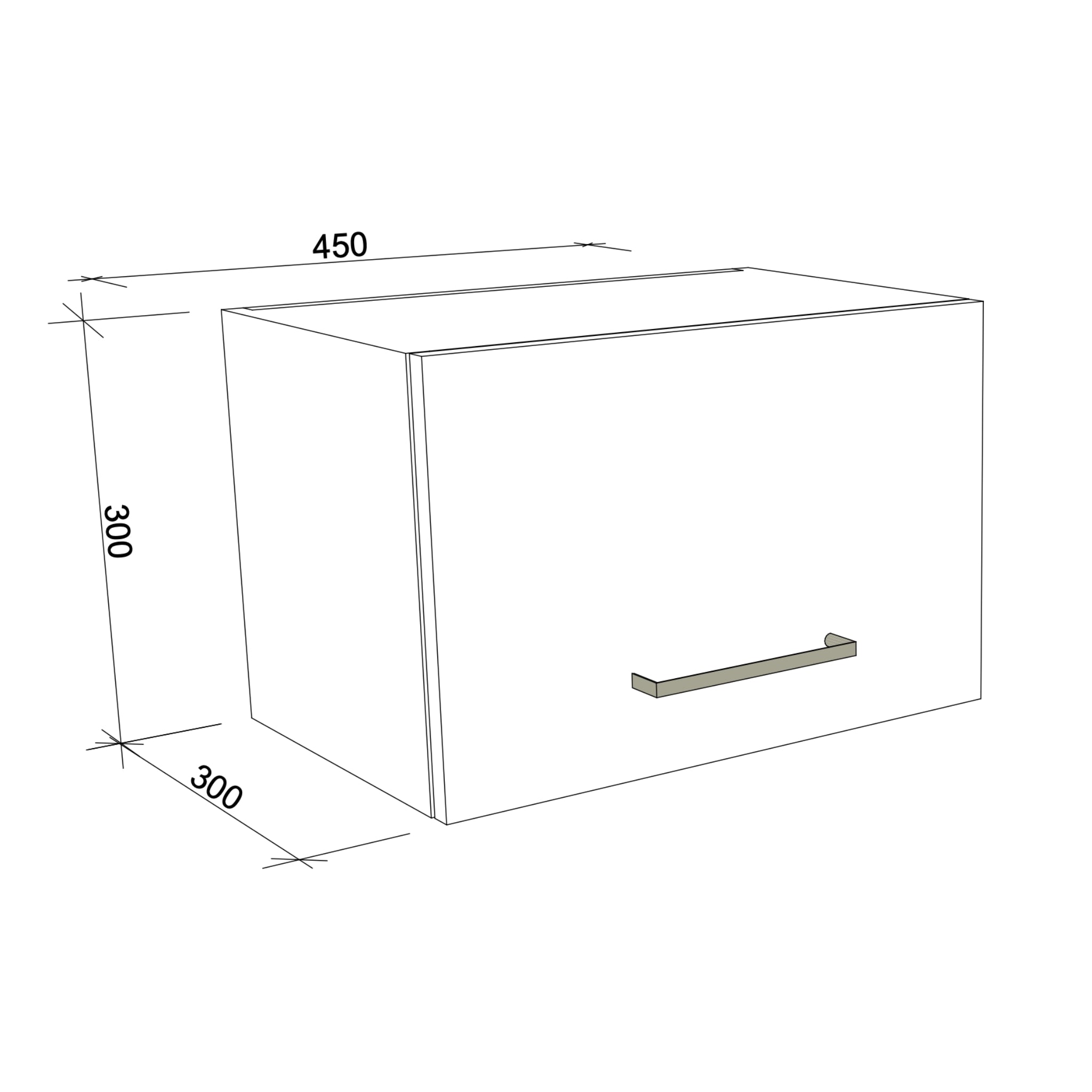 TIMBERLINE CUSTOM LAUNDRY WALL CABINET 450MM WITH 1 DOOR