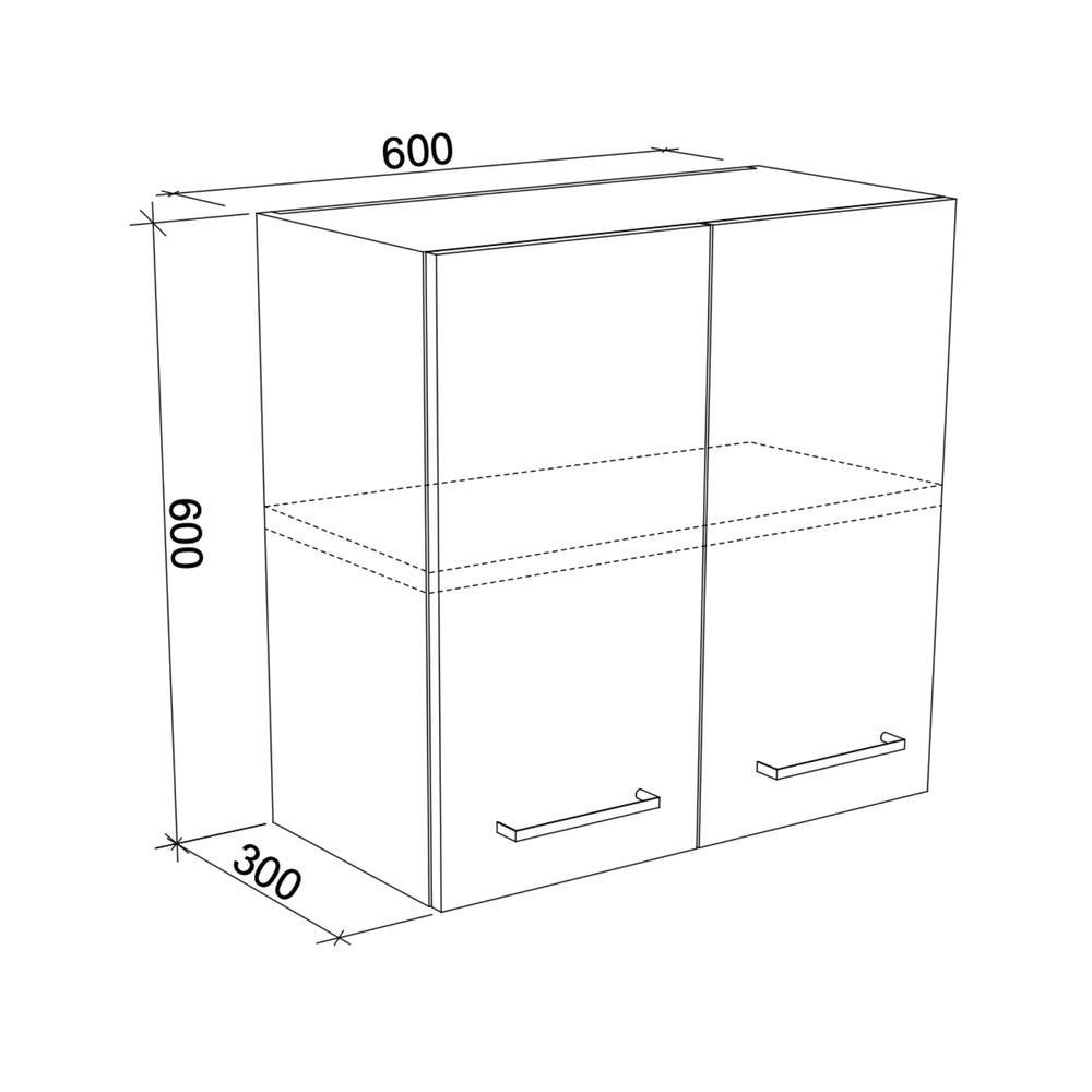 TIMBERLINE CUSTOM LAUNDRY WALL CABINET 600MM