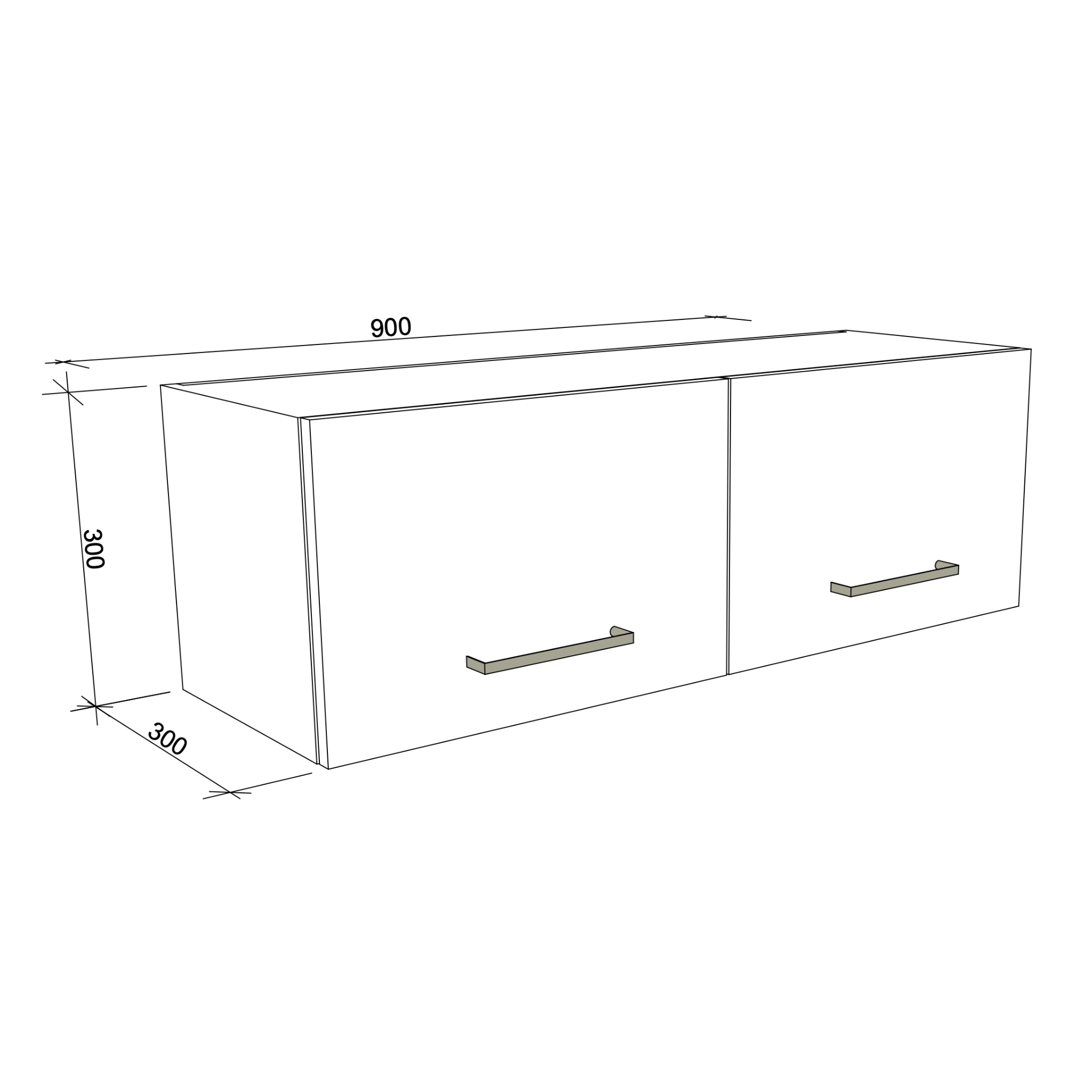 TIMBERLINE CUSTOM LAUNDRY WALL CABINET 900MM