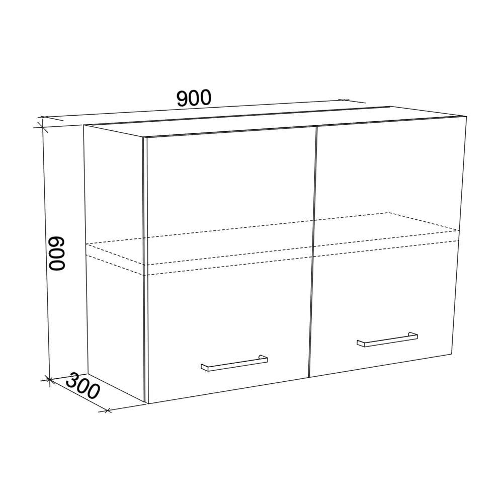 TIMBERLINE CUSTOM LAUNDRY WALL CABINET 900MM