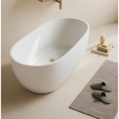 VITO OVY FREESTANDING BATHTUB GLOSS WHITE (AVAILABLE IN 1400MM, 1500MM, AND 1700MM)