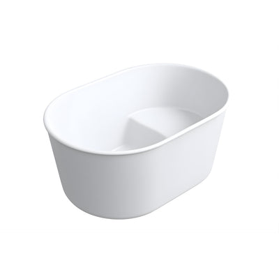 TURNER HASTINGS ONWA TITANCAST SOLID SURFACE FREESTANDING BATHTUB GLOSS WHITE 1114MM