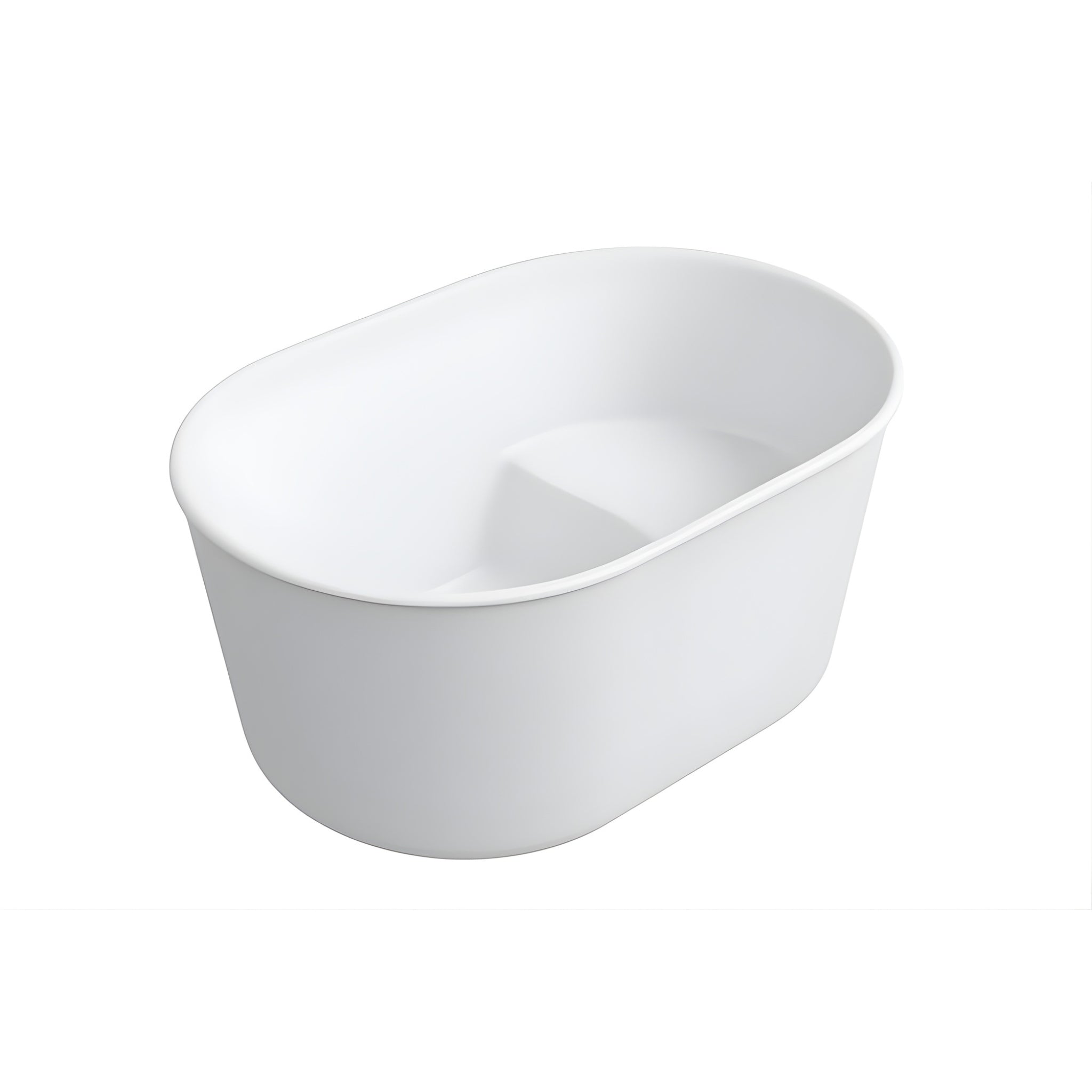 TURNER HASTINGS ONWA TITANCAST SOLID SURFACE FREESTANDING BATHTUB SATIN SILK WHITE 1114MM