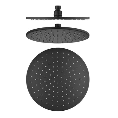 AQUAPERLA ROUND SHOWER HEAD 250MM BLACK
