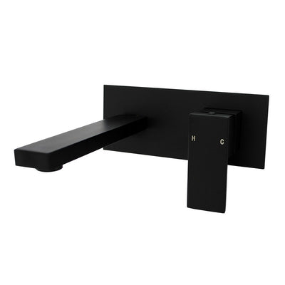 AQUAPERLA BLAZE WALL BATH / BASIN MIXER BLACK