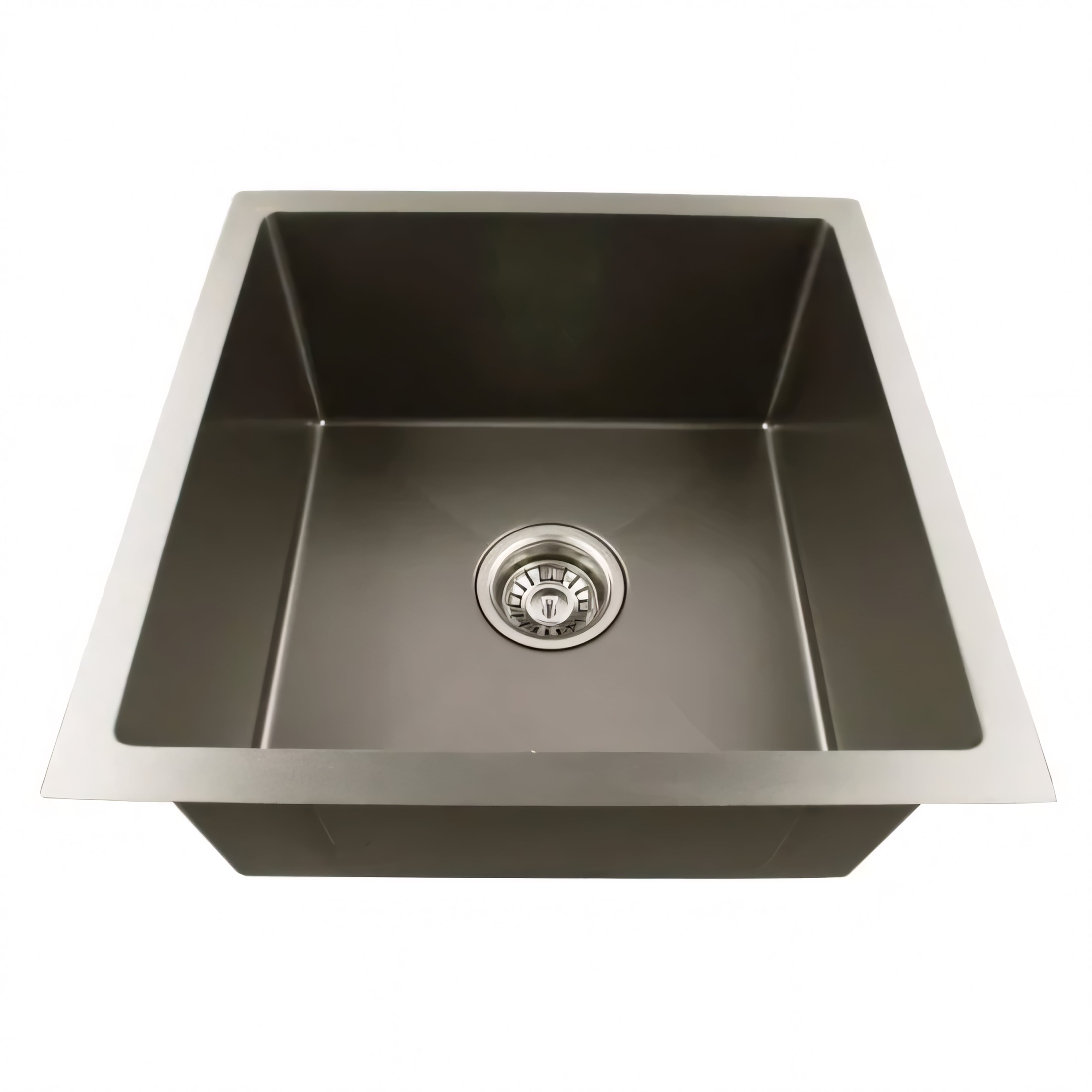 AQUAPERLA T304 HANDMADE SINGLE BOWL KITCHEN SINK DARK GREY 440MM