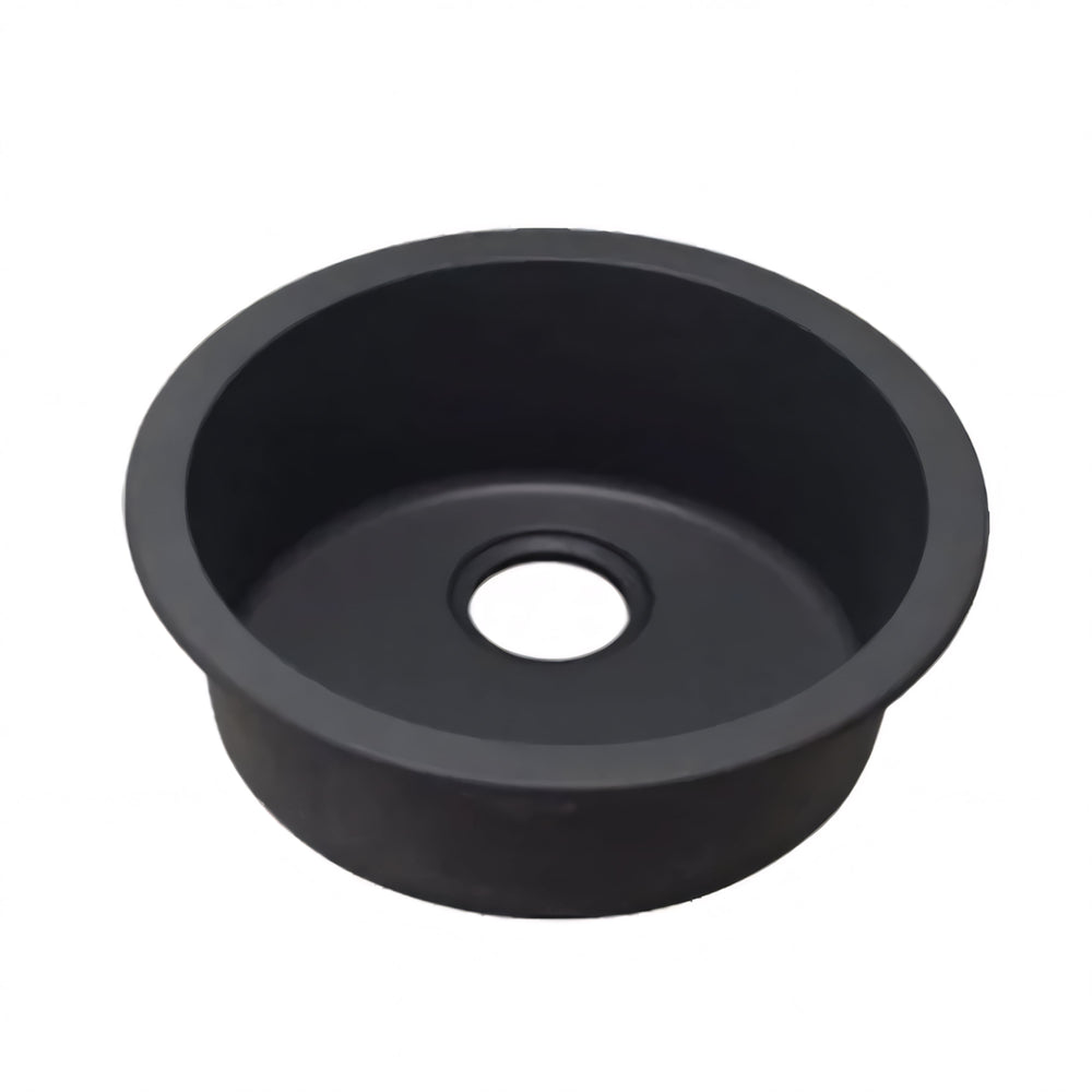 AQUAPERLA  T304 SINGLE BOWL GRANITE QUARTZ STONE KITCHEN SINK MATTE BLACK 460MM