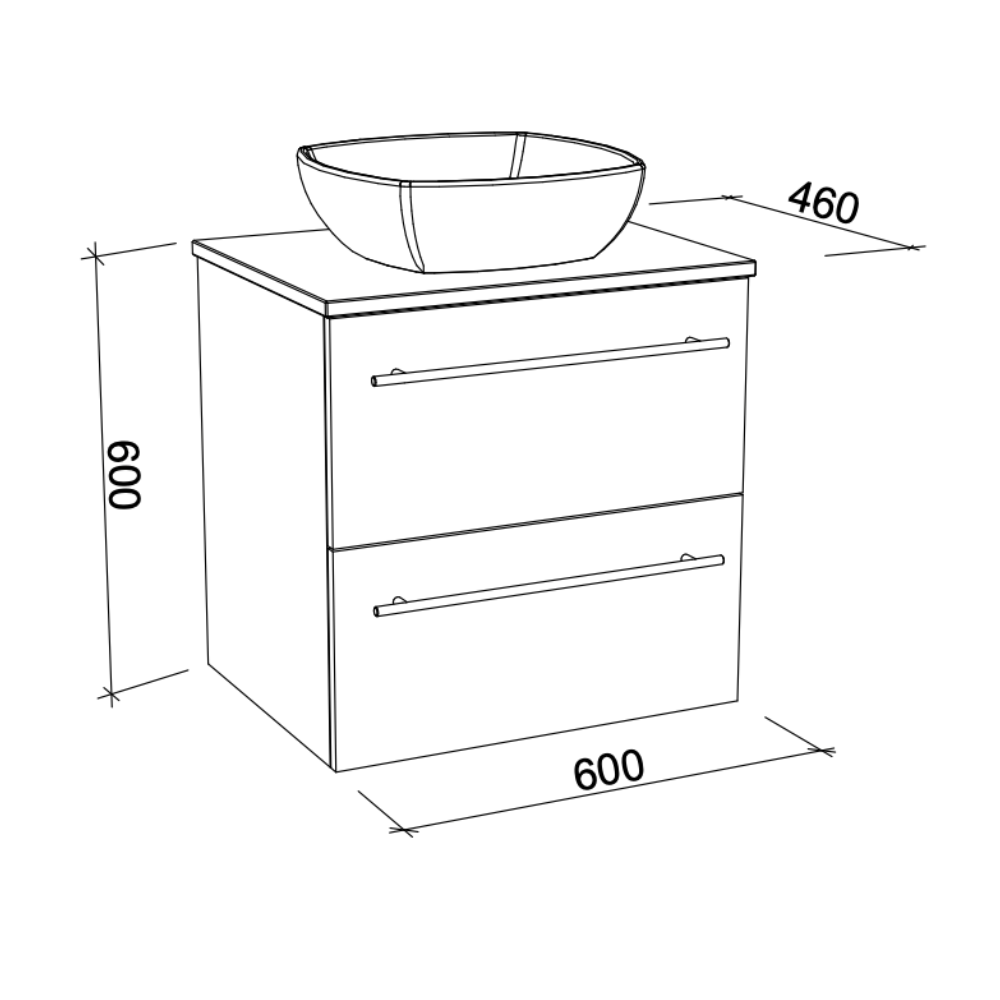 TIMBERLINE OXBOW CUSTOM WALL HUNG VANITY (ALL SIZING)