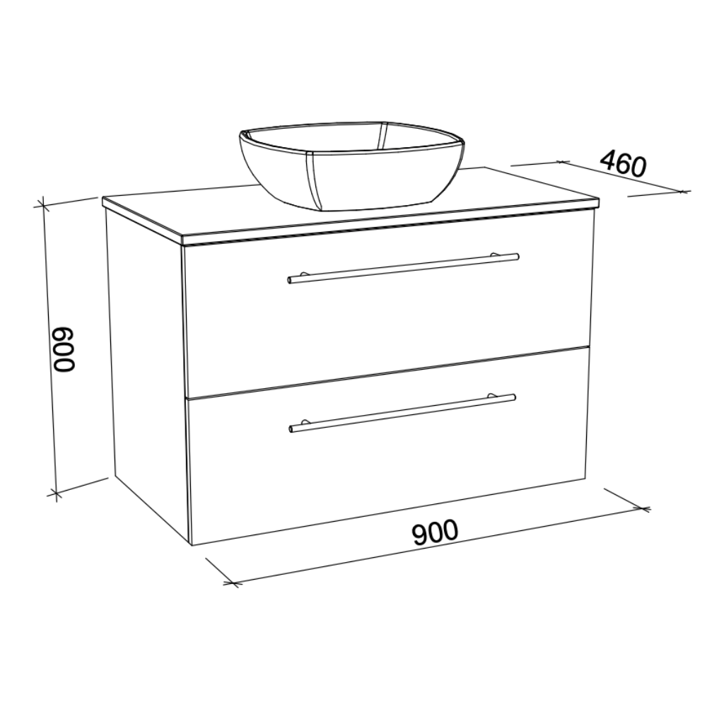 TIMBERLINE OXBOW CUSTOM WALL HUNG VANITY (ALL SIZING)