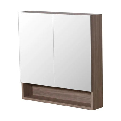 POSEIDON STELLA OAK MIRROR SHAVING CABINET 750X750MM