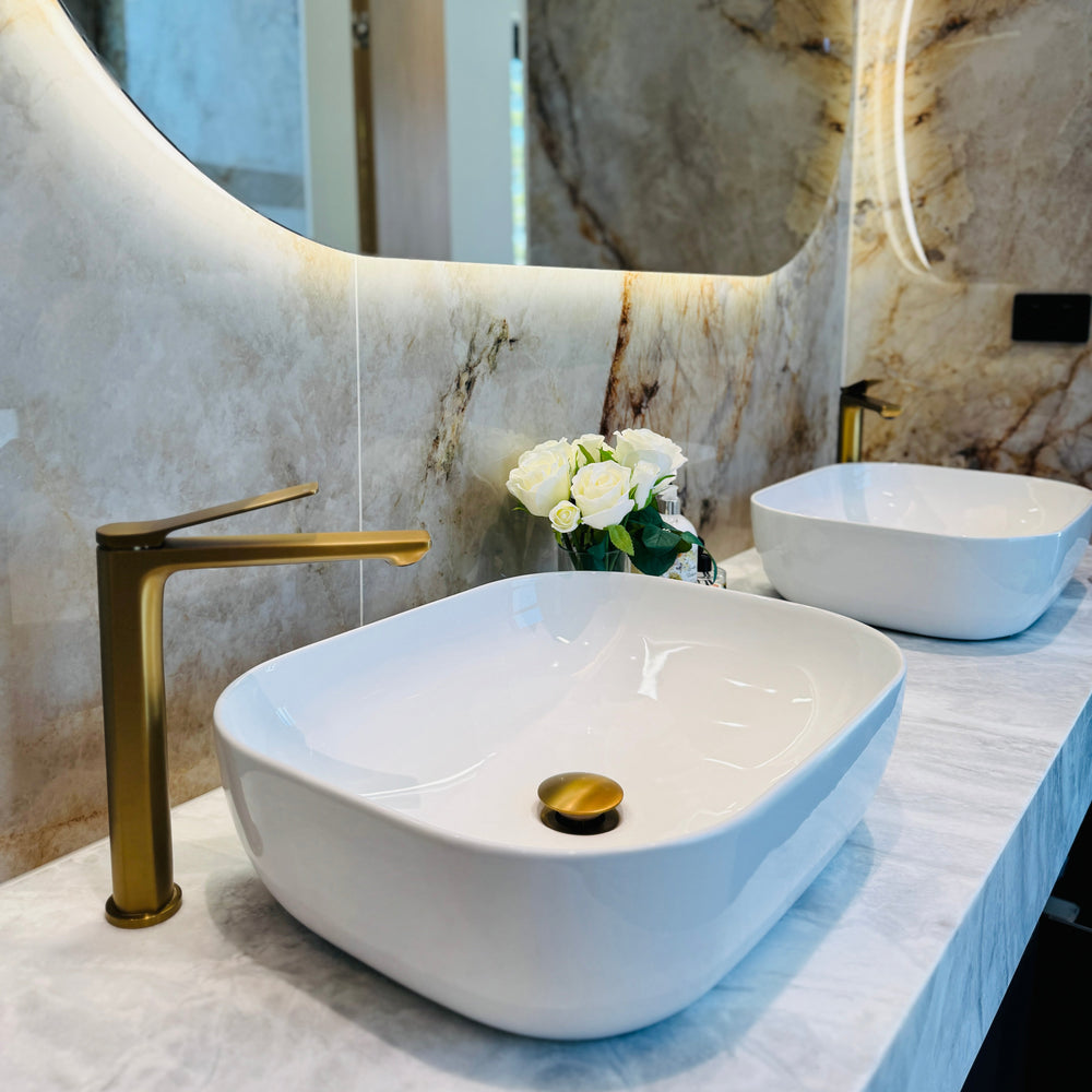 CLAYA OVAL ABOVE COUNTER BASIN GLOSS WHITE 485MM
