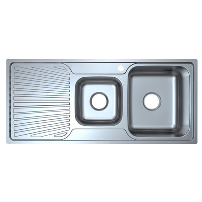 IKON OTUS 1.5 BOWL SINGLE DRAINER RHB SINK STAINLESS STEEL 1080MM