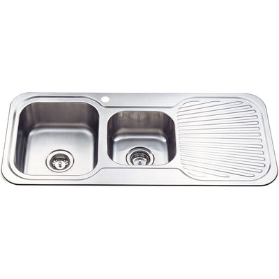 IKON CORA 1.75 BOWL SINGLE DRAINER LHB SINK STAINLESS STEEL 1080MM