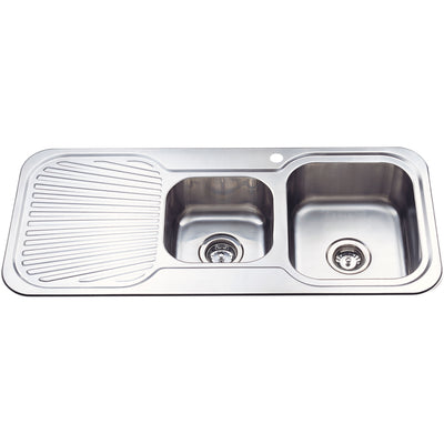 IKON CORA 1.75 BOWL SINGLE DRAINER RHB SINK STAINLESS STEEL 1080MM