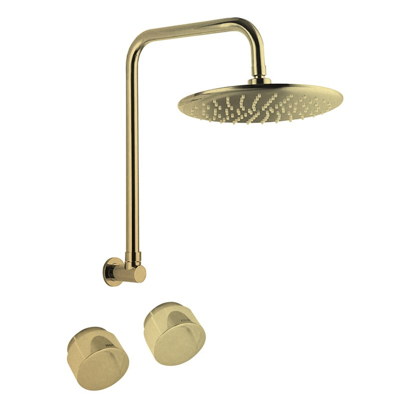 LINKWARE LOUI GOOSENECK SHOWER SET BRUSHED GOLD