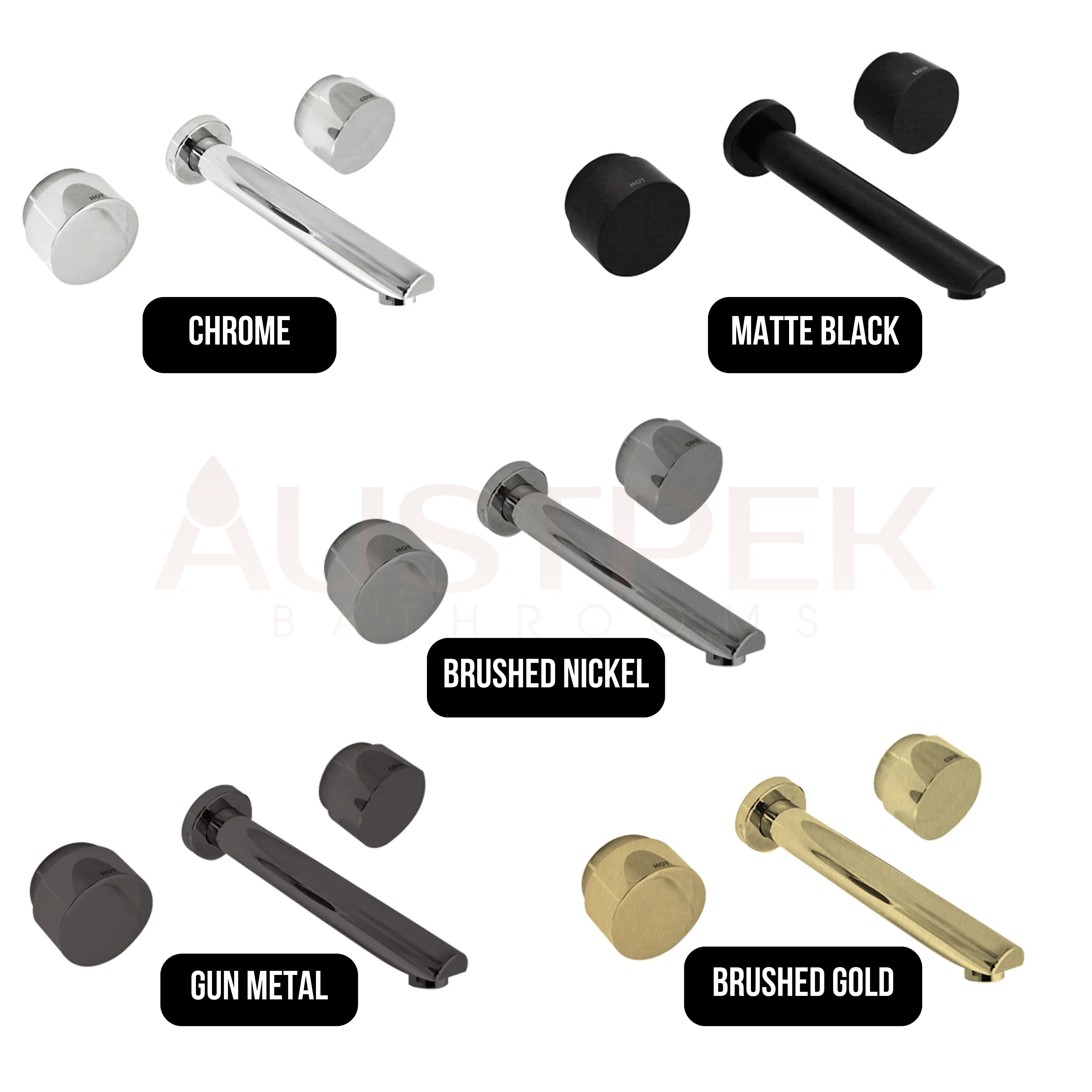 LINKWARE LOUI BATH SET 200MM GUN METAL