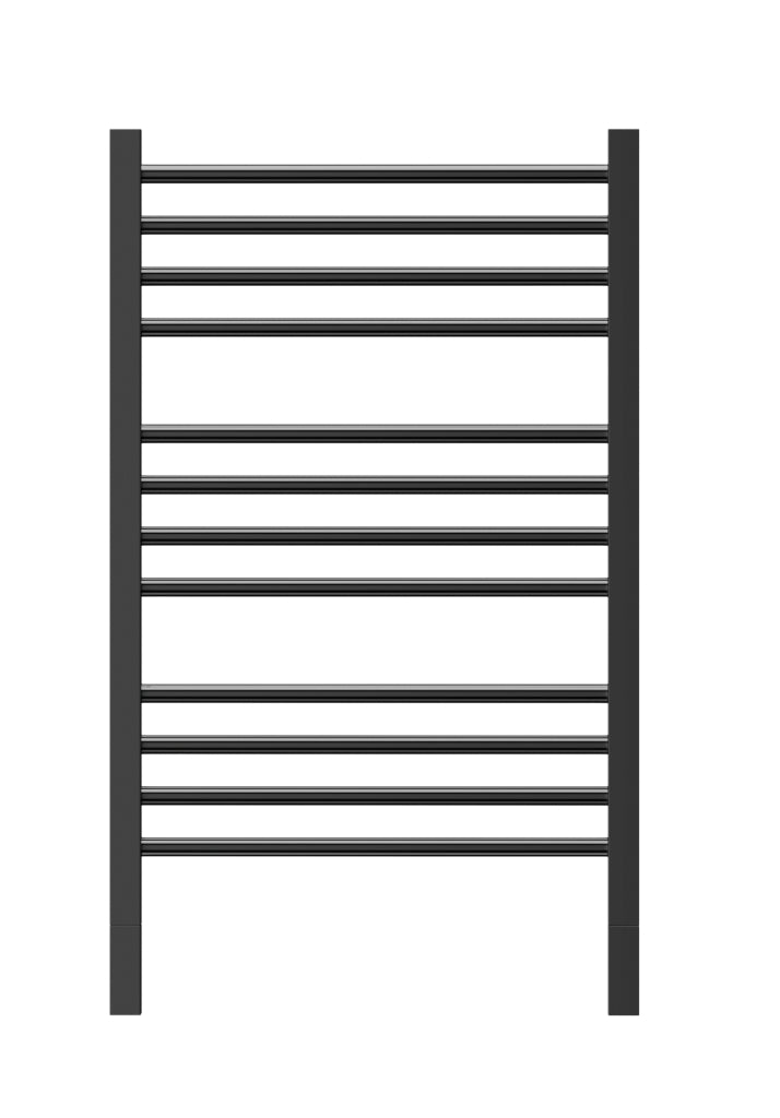 THERMOGROUP P62SBKR JEEVES MATTE BLACK LADDER HEATED TOWEL RAIL 870MM