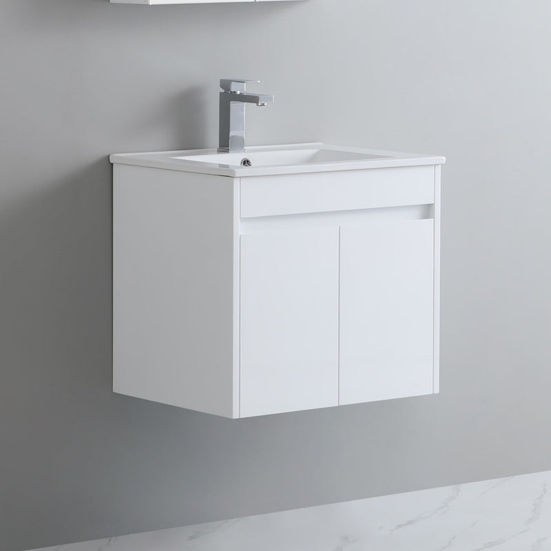 POSEIDON P64 WHITE 600MM WALL HUNG VANITY