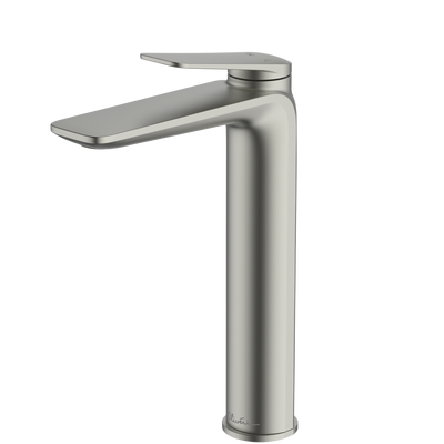 OLIVERI PARIS LEAD FREE TOWER BASIN MIXER 253MM BRUSHED NICKEL