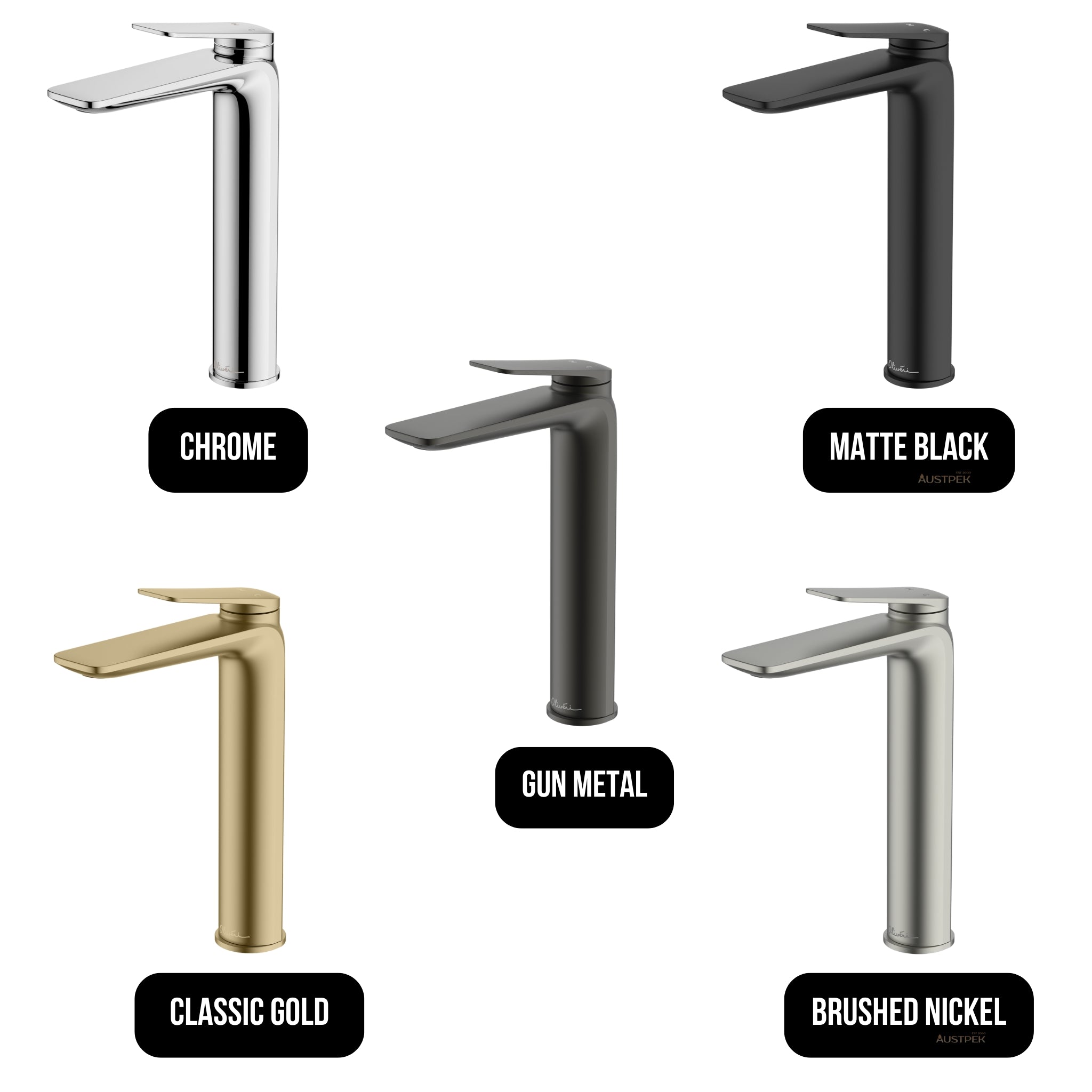 OLIVERI PARIS TOWER BASIN MIXER 253MM CHROME
