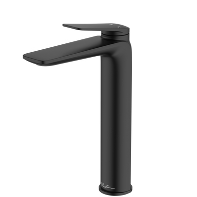 OLIVERI PARIS LEAD FREE TOWER BASIN MIXER 253MM MATTE BLACK