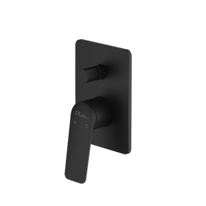OLIVERI PARIS WALL MIXER WITH DIVERTER 194MM MATTE BLACK