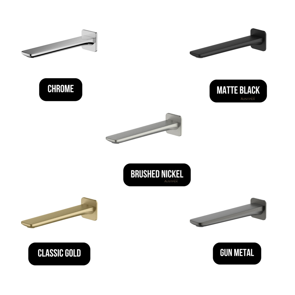 OLIVERI PARIS WALL SPOUT 216MM MATTE BLACK