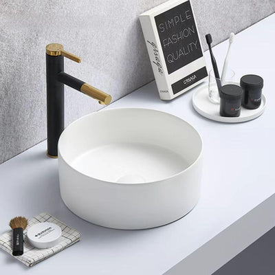 POSEIDON LUNA ABOVE COUNTER BASIN MATTE WHITE 301MM