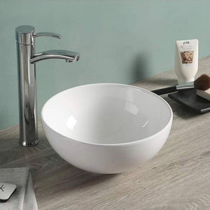 POSEIDON RONDA ABOVE COUNTER BASIN GLOSS WHITE 325MM