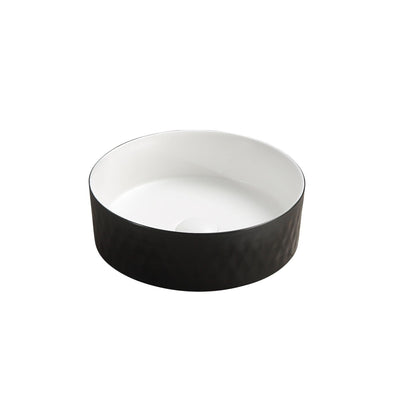 POSEIDON LUNA ABOVE COUNTER BASIN MATTE BLACK AND MATTE WHITE 360MM