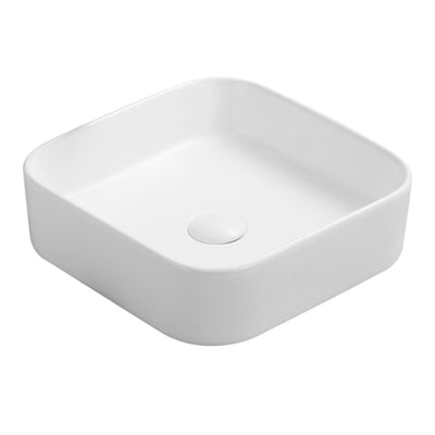 POSEIDON QUBIX ABOVE COUNTER BASIN GLOSS WHITE 375MM