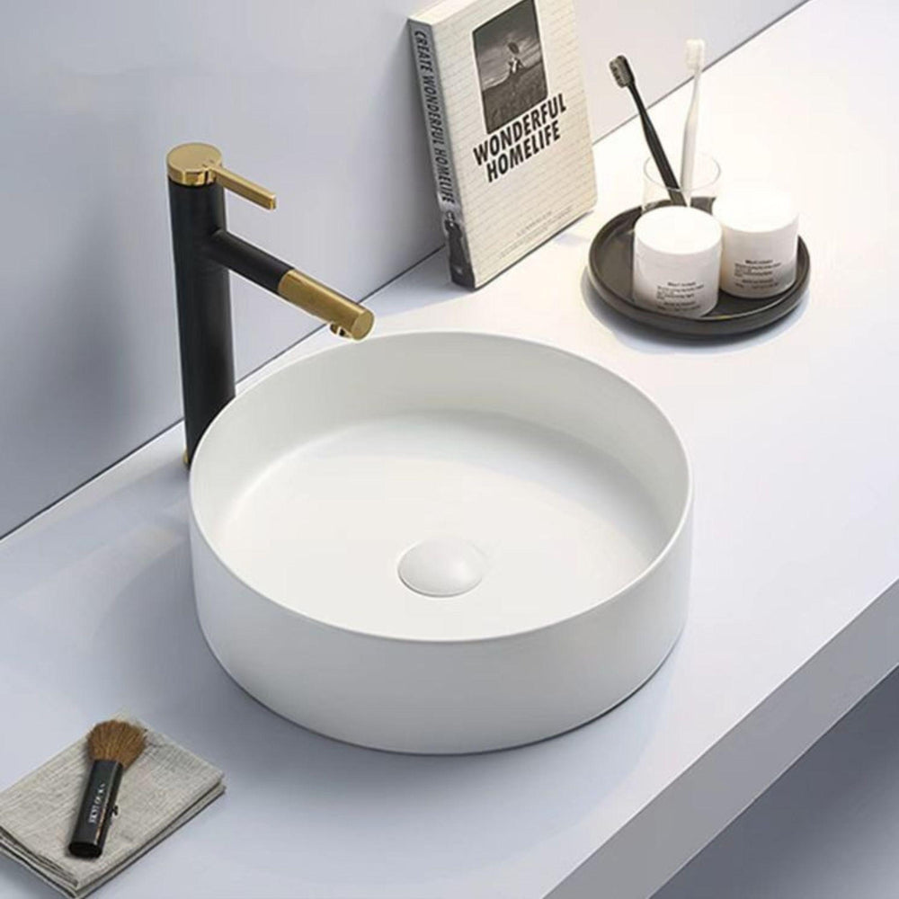 POSEIDON LUNA ABOVE COUNTER BASIN MATTE WHITE 394MM