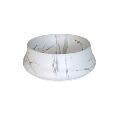 POSEIDON CARRARA MARBLE ABOVE COUNTER BASIN MATTE WHITE 400MM
