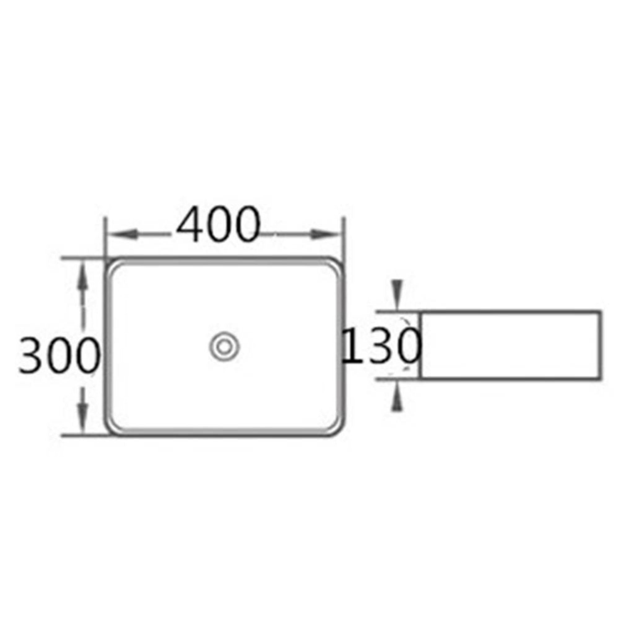 POSEIDON FINE CERAMIC BASIN ULTRA SLIM GLOSS WHITE 400MM