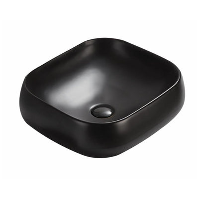 POSEIDON QUBIX ABOVE COUNTER BASIN MATTE BLACK 450MM