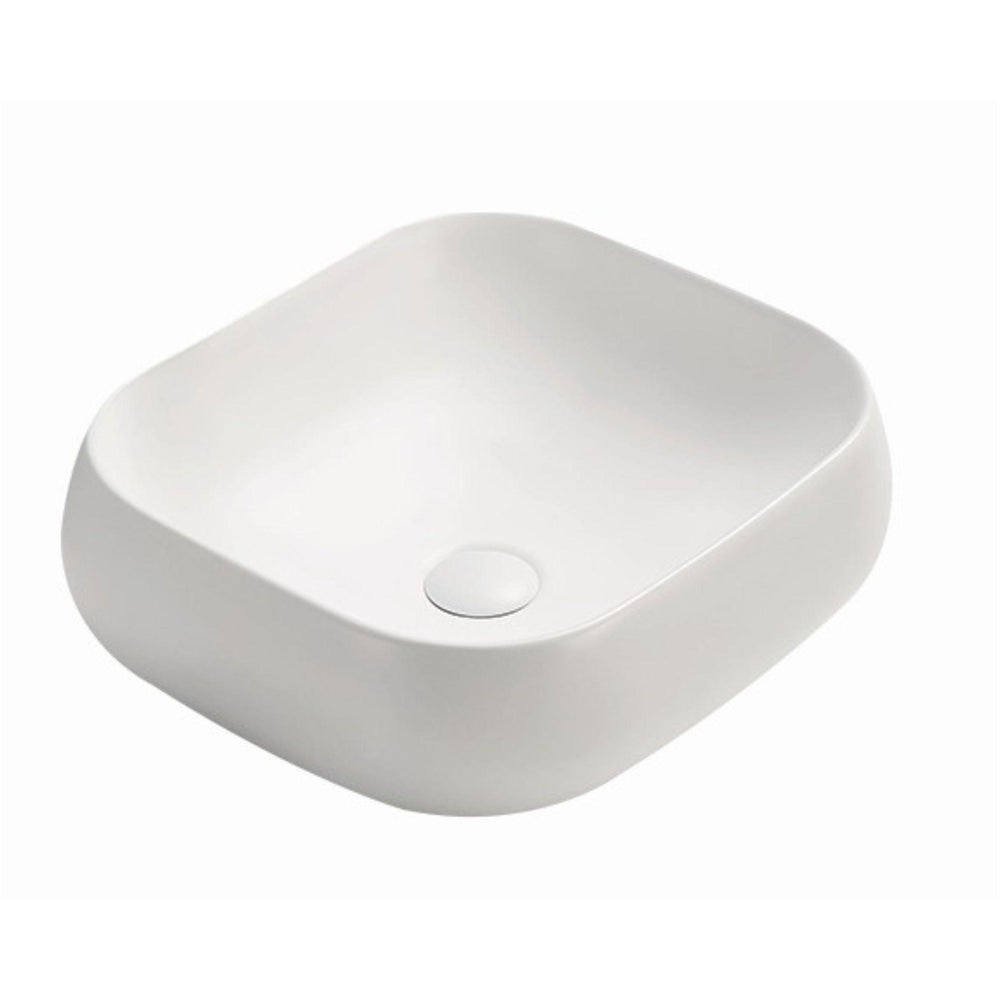 POSEIDON QUBIX ABOVE COUNTER BASIN MATTE WHITE 450MM
