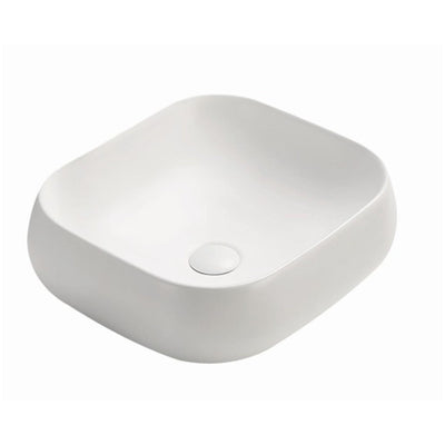 POSEIDON QUBIX ABOVE COUNTER BASIN MATTE WHITE 450MM